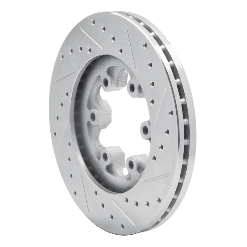 R1 Concepts R1 04-08 Chevrolet Colorado Front Left Drilled & Slotted Silver Brake Rotor