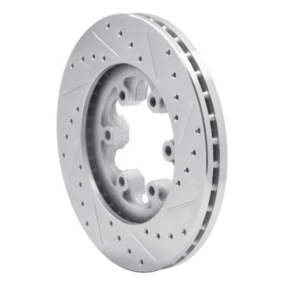 R1 Concepts R1 04-08 Chevrolet Colorado Front Left Drilled & Slotted Silver Brake Rotor