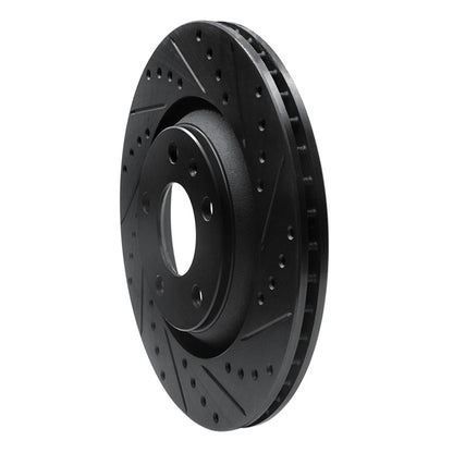 R1 Concepts R1 04-09 Audi S4 Rear Right Drilled & Slotted Black Brake Rotor