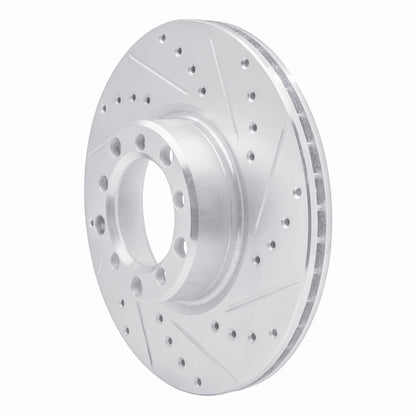 R1 Concepts R1 82-85 Mercedes-Benz 380SEC Front Right Drilled & Slotted Silver Brake Rotor