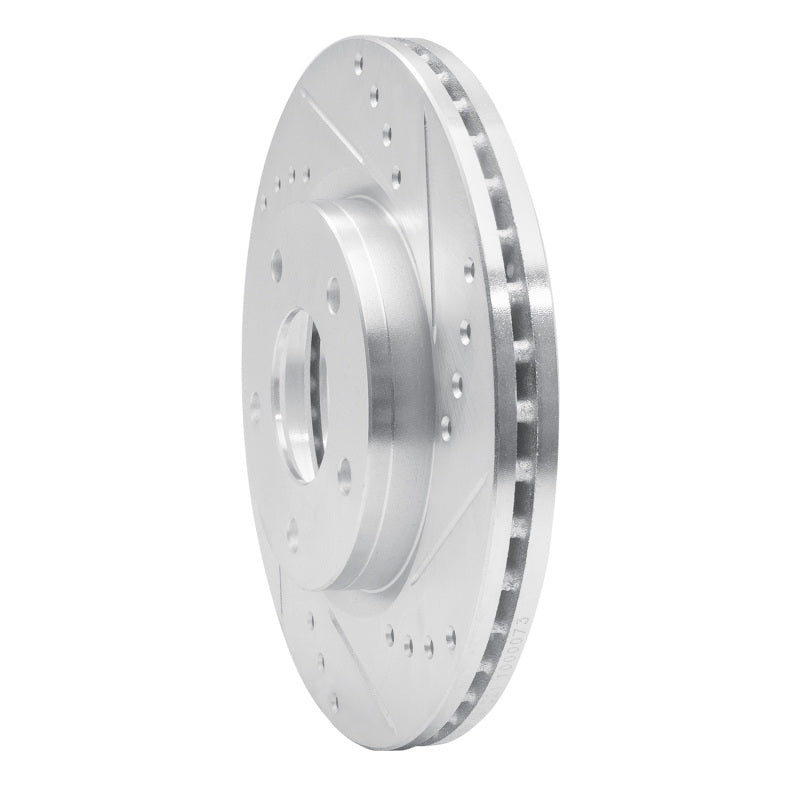 R1 Concepts R1 13-19 Nissan SENTRA Front Right Drilled & Slotted Silver Brake Rotor