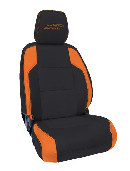 PRP Seats PRP 16-23 Toyota Tacoma Front Seat Covers (Pair) - Black/Orange
