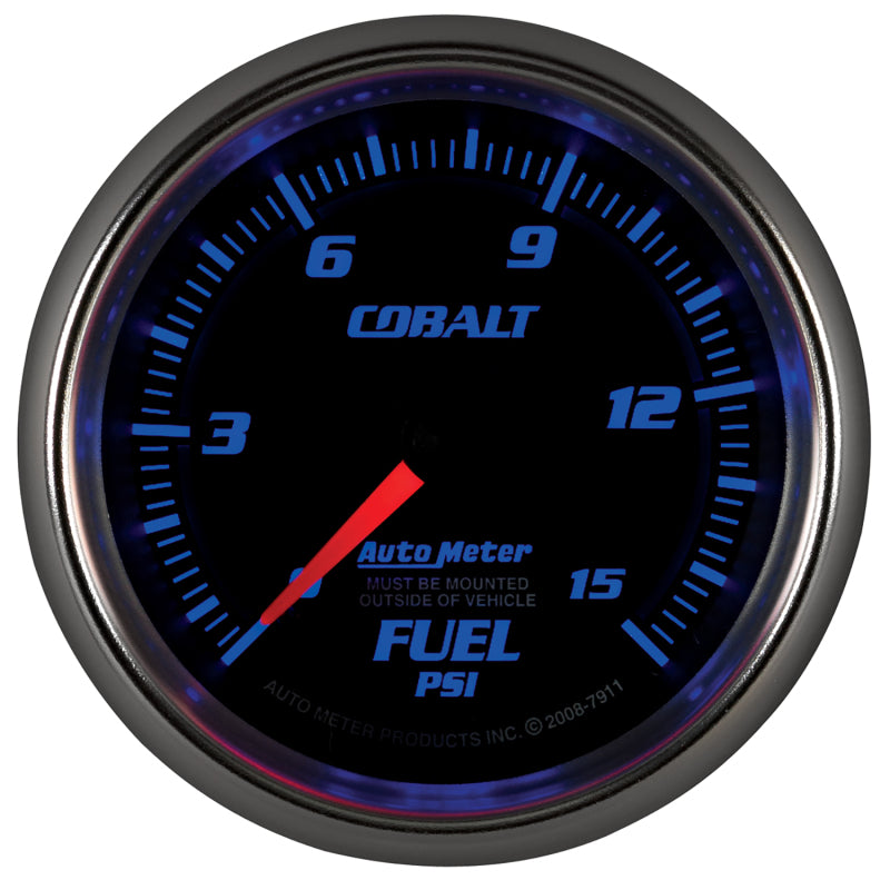 Autometer Cobalt 2-5/8in Mechanical Fuel Pressure Gauge 0-15 PSI