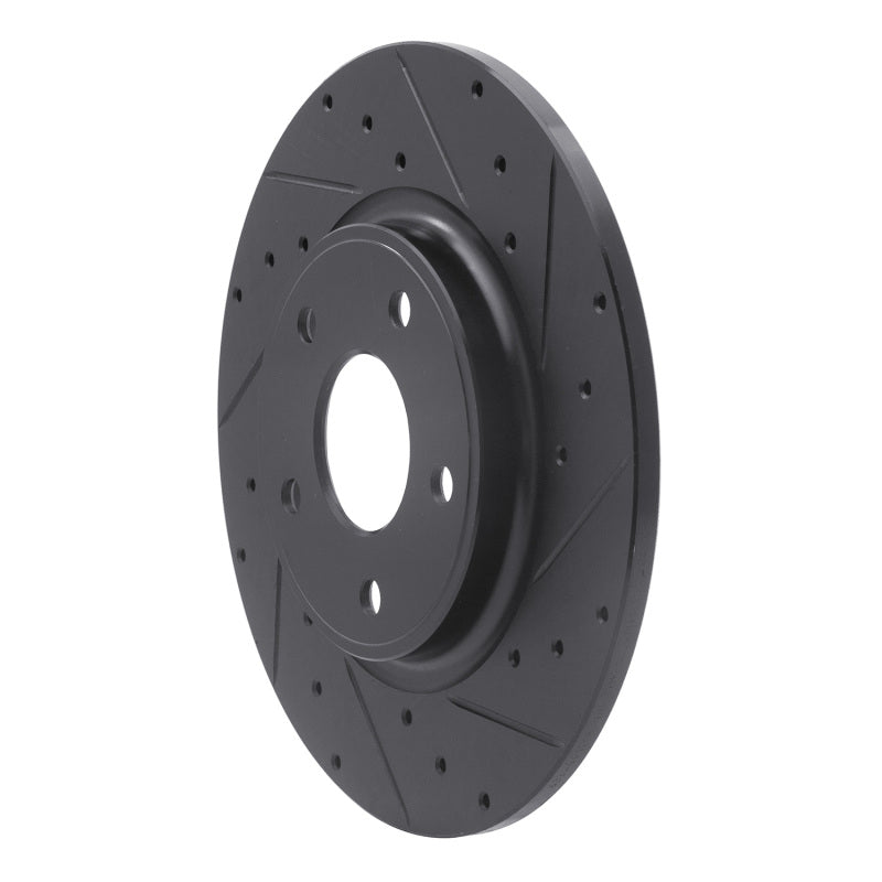 R1 Concepts R1 12-20 Chrysler Town & Country Rear Right Drilled & Slotted Black Brake Rotor