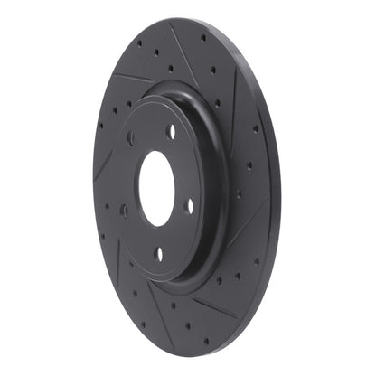 R1 Concepts R1 12-20 Chrysler Town & Country Rear Right Drilled & Slotted Black Brake Rotor