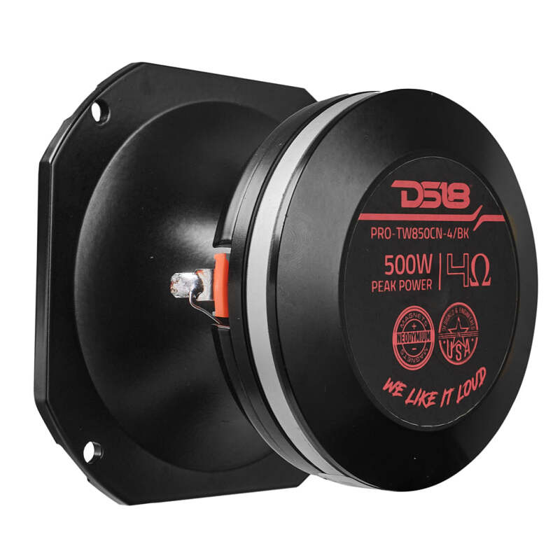 DS18 4in Super Bullet Tweeter Neodymium 250 Watts RMS 1.5in PEI Vc 4 ohm Black