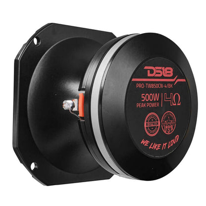 DS18 4in Super Bullet Tweeter Neodymium 250 Watts RMS 1.5in PEI Vc 4 ohm Black