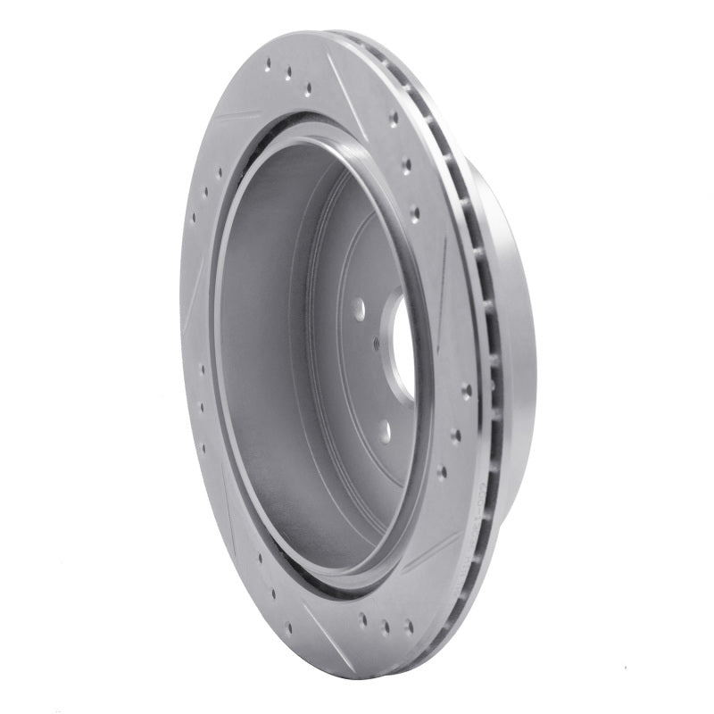 R1 Concepts R1 06-14 Subaru B9 TRIBECA Rear Left Drilled & Slotted Silver Brake Rotor