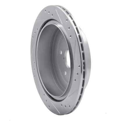 R1 Concepts R1 06-14 Subaru B9 TRIBECA Rear Left Drilled & Slotted Silver Brake Rotor