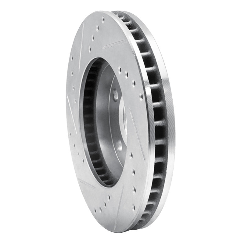 R1 Concepts R1 87-90 Chrysler Town & Country Front Right Drilled & Slotted Silver Brake Rotor