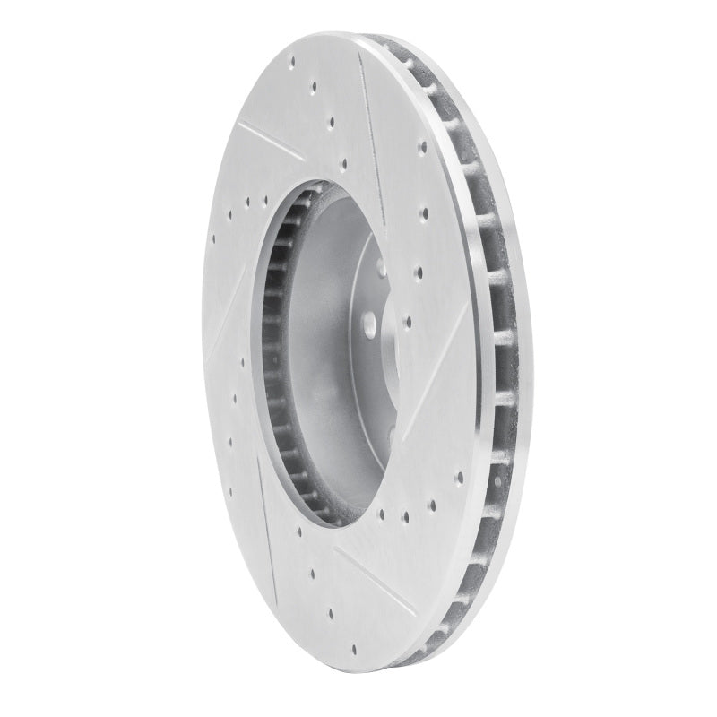 R1 Concepts R1 98-02 Ford Crown Victoria Front Left Drilled & Slotted Silver Brake Rotor