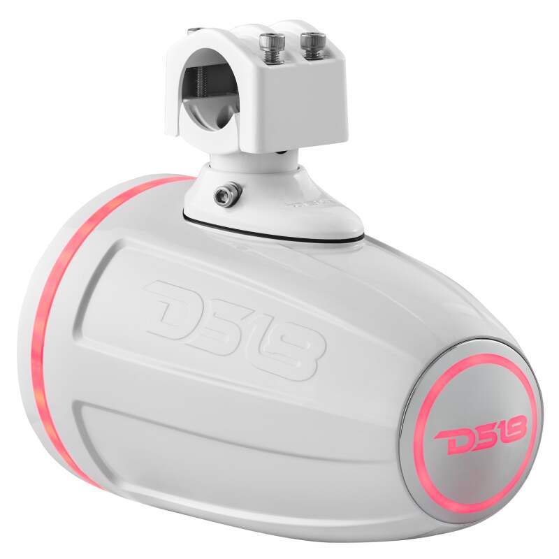 DS18 Marine And Powersports Towers Speakers Not Included 6.5in RGB LED Lights White