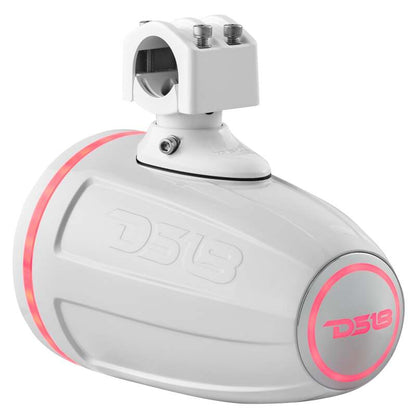 DS18 Marine And Powersports Towers Speakers Not Included 6.5in RGB LED Lights White