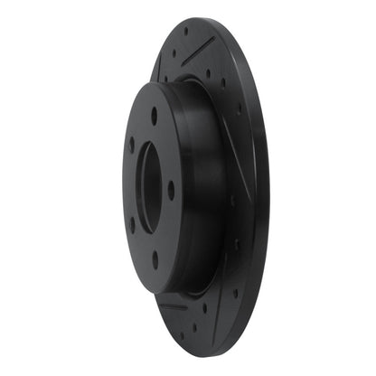 R1 Concepts R1 04-13 Mazda 3 Rear Left Drilled & Slotted Black Brake Rotor