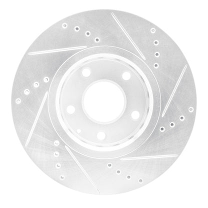 R1 Concepts R1 16-25 Mazda CX-5 Front Left Drilled & Slotted Silver Brake Rotor