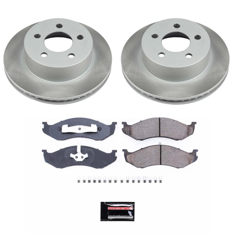 PowerStop Power Stop 99-06 Jeep Wrangler Front Semi-Coated Rotor Kit