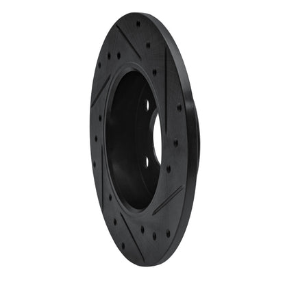 R1 Concepts R1 02-08 Chevrolet Zafira (Mexico) Rear Left Drilled & Slotted Black Brake Rotor