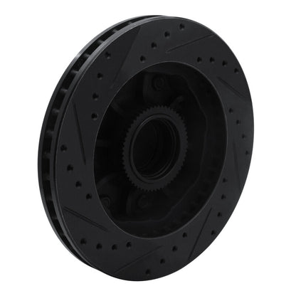 R1 Concepts R1 92-02 Chevrolet C2500 Front Right Drilled & Slotted Black Brake Rotor