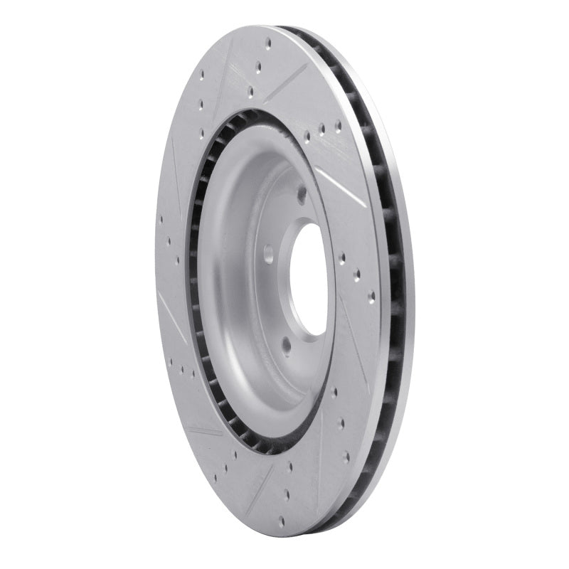 R1 Concepts R1 14-24 Land Rover Range Rover Rear Right Drilled & Slotted Silver Brake Rotor