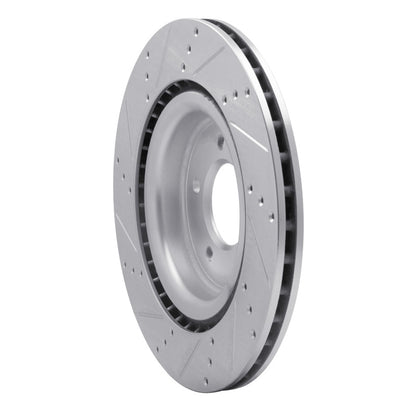 R1 Concepts R1 14-24 Land Rover Range Rover Rear Right Drilled & Slotted Silver Brake Rotor
