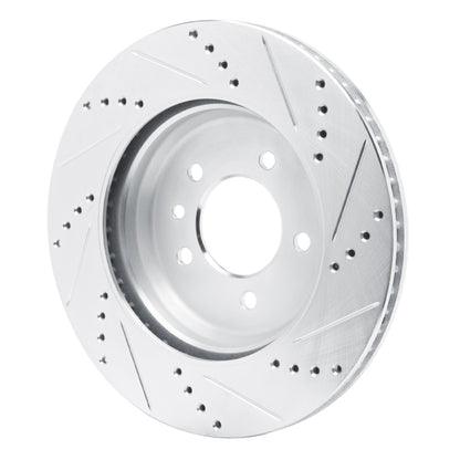 R1 Concepts R1 20-25 Land Rover Defender 90 Rear Left Drilled & Slotted Silver Brake Rotor