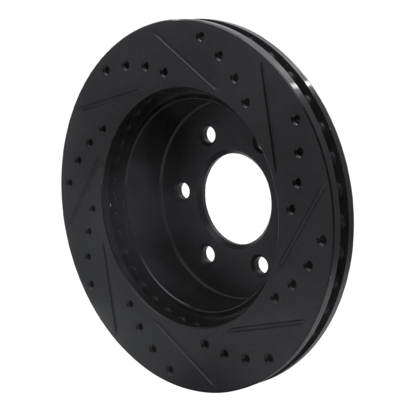 R1 Concepts R1 97-02 Dodge Durango Front Left Drilled & Slotted Black Brake Rotor