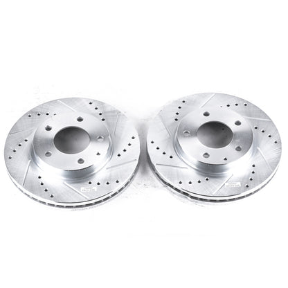 PowerStop Power Stop 95-00 Mazda Millenia Front Evolution Drilled & Slotted Rotors - Pair