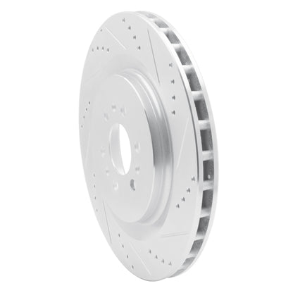 R1 Concepts R1 04-11 Cadillac STS Rear Right Drilled & Slotted Silver Brake Rotor