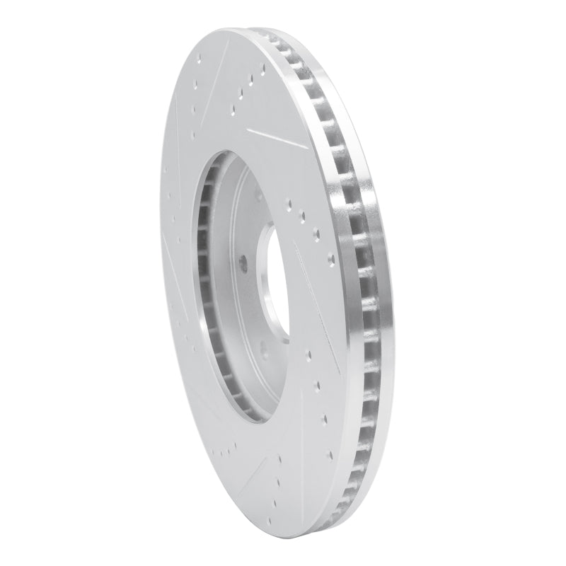 R1 Concepts R1 05-07 Infiniti QX56 Front Right Drilled & Slotted Silver Brake Rotor