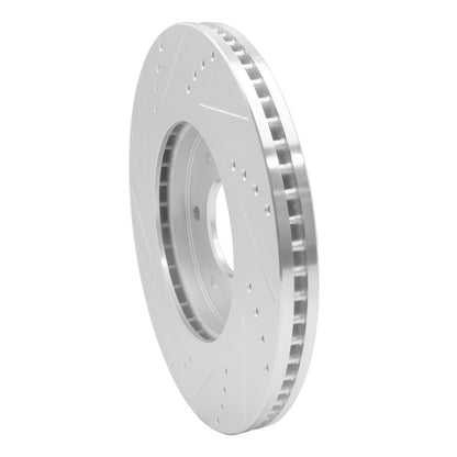 R1 Concepts R1 05-07 Infiniti QX56 Front Right Drilled & Slotted Silver Brake Rotor