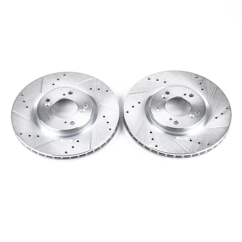 PowerStop Power Stop 00-09 Honda S2000 Front Evolution Drilled & Slotted Rotors - Pair