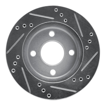 R1 Concepts R1 95-96 Dodge Neon (USA/Canada) Front Left Drilled & Slotted Silver Brake Rotor