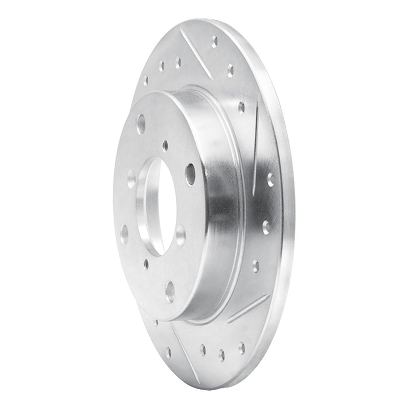 R1 Concepts R1 89-94 Suzuki SWIFT Rear Right Drilled & Slotted Silver Brake Rotor