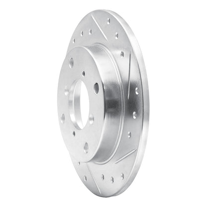 R1 Concepts R1 89-94 Suzuki SWIFT Rear Right Drilled & Slotted Silver Brake Rotor