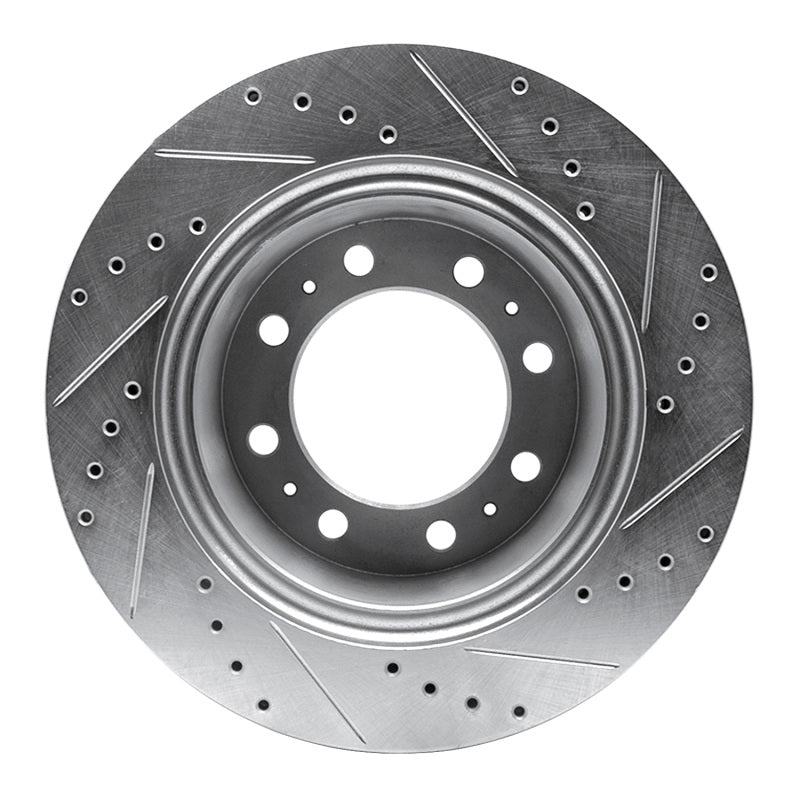 R1 Concepts R1 09-25 Dodge Ram 4000 (Mexico) Rear Left Drilled & Slotted Silver Brake Rotor