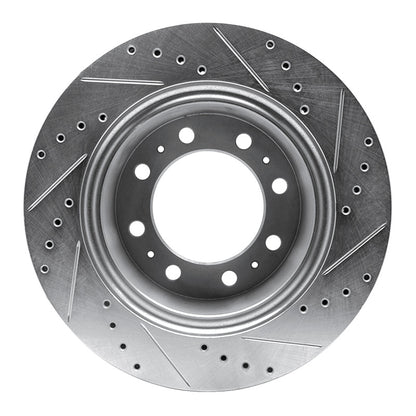 R1 Concepts R1 09-25 Dodge Ram 4000 (Mexico) Rear Left Drilled & Slotted Silver Brake Rotor