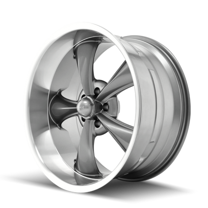 Ridler Wheels Ridler 695 18x8 / 5x120.65 BP / 0mm Offset / 83.82mm Hub Gloss Grey Machined Wheel