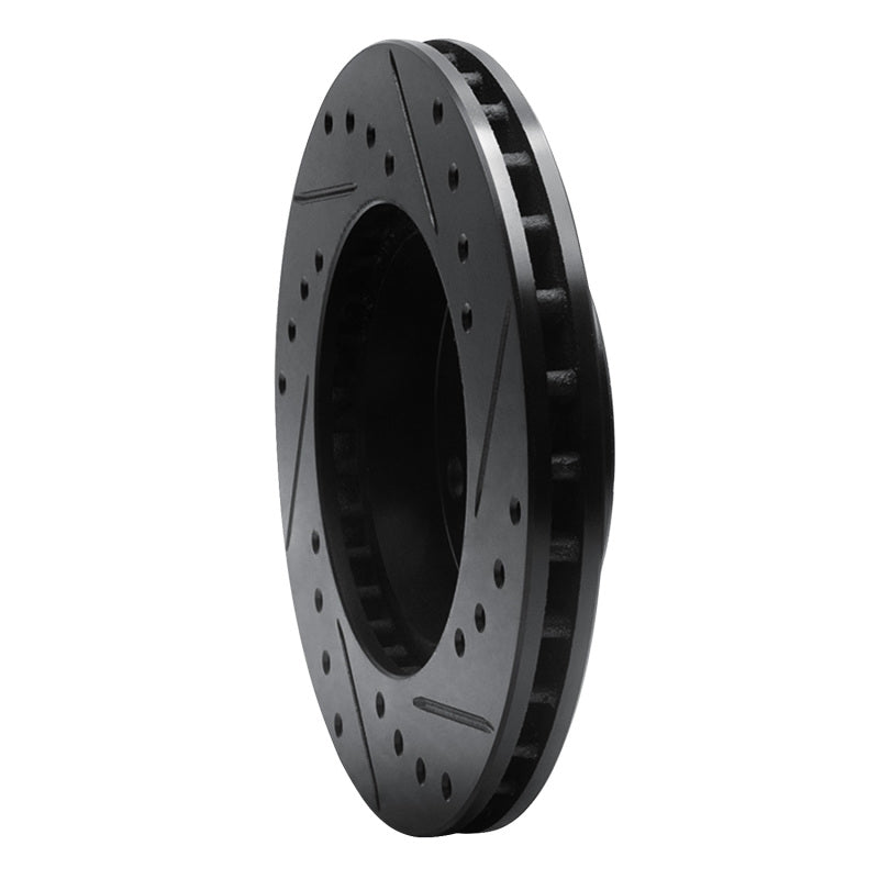 R1 Concepts R1 85-91 Buick Skylark Front Left Drilled & Slotted Black Brake Rotor