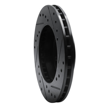 R1 Concepts R1 85-91 Buick Skylark Front Left Drilled & Slotted Black Brake Rotor