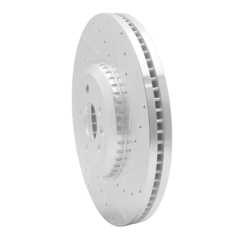 R1 Concepts R1 20-25 Jaguar E-Pace Front Right Drilled & Slotted Silver Brake Rotor