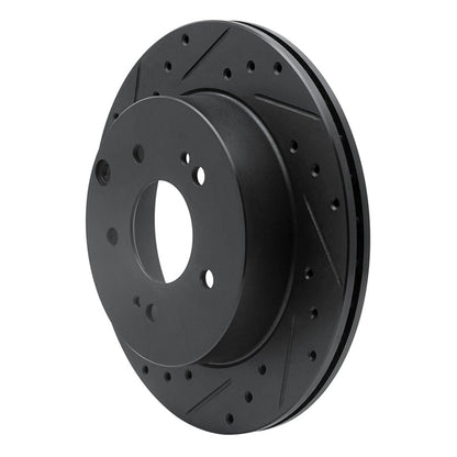 R1 Concepts R1 06-12 Mitsubishi Eclipse Rear Left Drilled & Slotted Black Brake Rotor