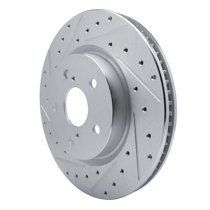 R1 Concepts R1 18-25 Lexus ES250 Front Left Drilled & Slotted Silver Brake Rotor