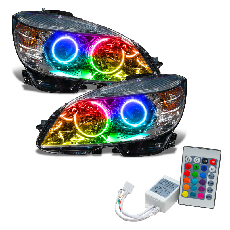 ORACLE Lighting Oracle 08-11 Mercedes Benz C-Class Pre-Assembled Headlights Chrome - w/ Simple Controller