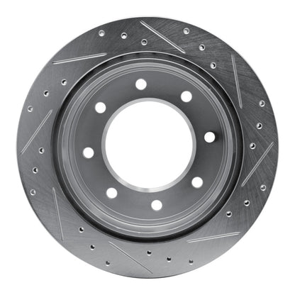 R1 Concepts R1 00-11 Cadillac DTS Rear Left Drilled & Slotted Silver Brake Rotor