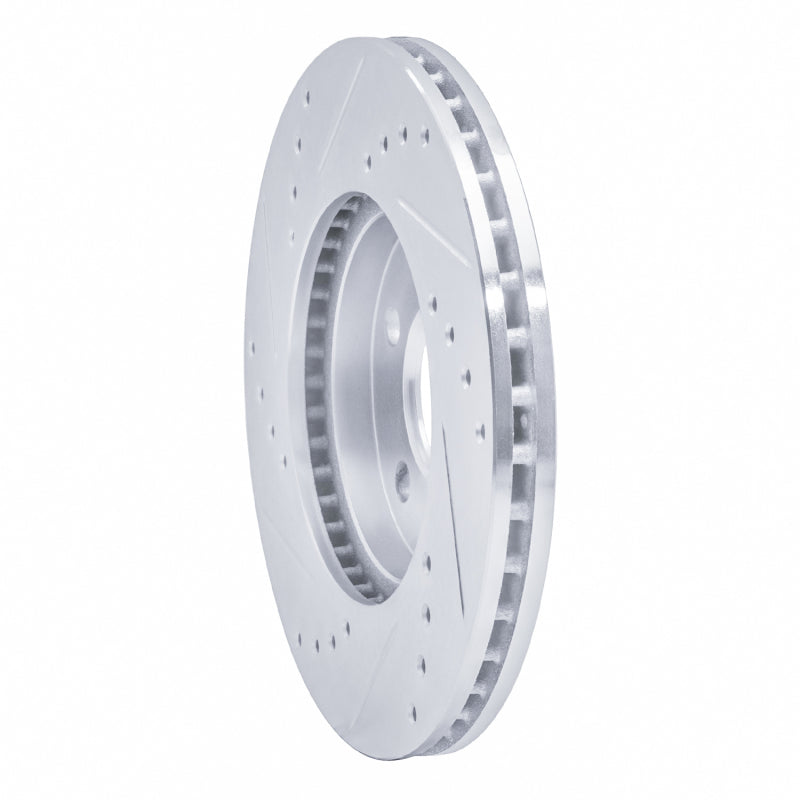 R1 Concepts R1 00-05 Chrysler Neon Front Right Drilled & Slotted Silver Brake Rotor