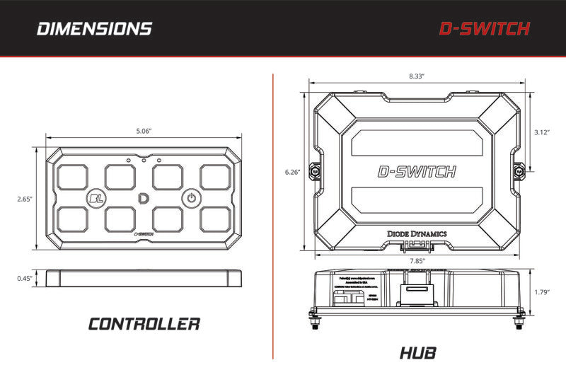 Diode Dynamics 18-25 Subaru Crosstrek D-Switch Hub Mounting Kit