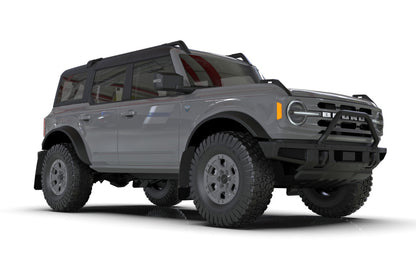 Rally Armor 21-25 Ford Bronco (Steel Bmpr - NO Rptr/Sprt - NO RR/RB) Blk Mud Flap w/Red Logo