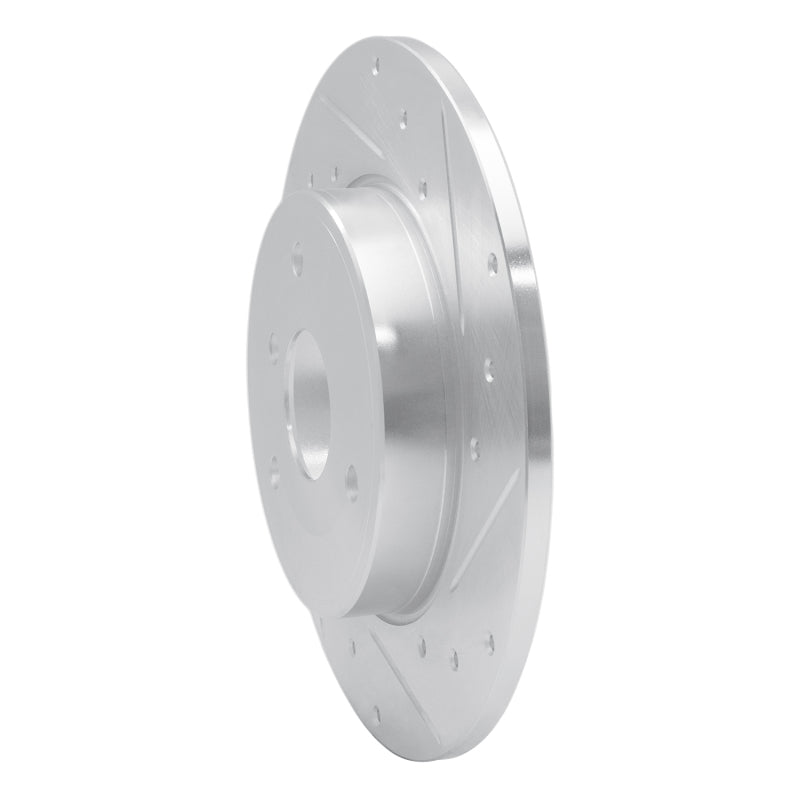 R1 Concepts R1 05-16 Smart Fortwo Front Right Drilled & Slotted Silver Brake Rotor