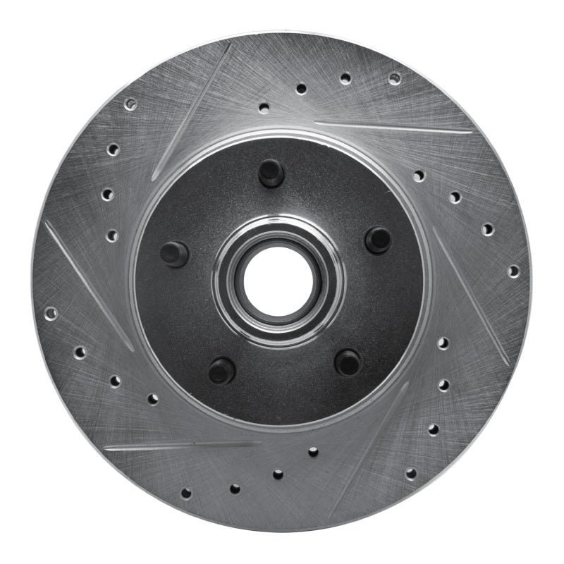R1 Concepts R1 95-11 Ford Explorer Front Left Drilled & Slotted Silver Brake Rotor