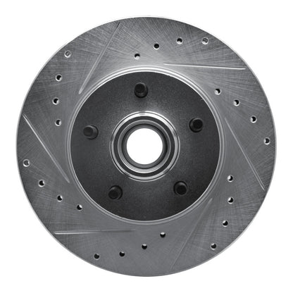 R1 Concepts R1 95-11 Ford Explorer Front Left Drilled & Slotted Silver Brake Rotor